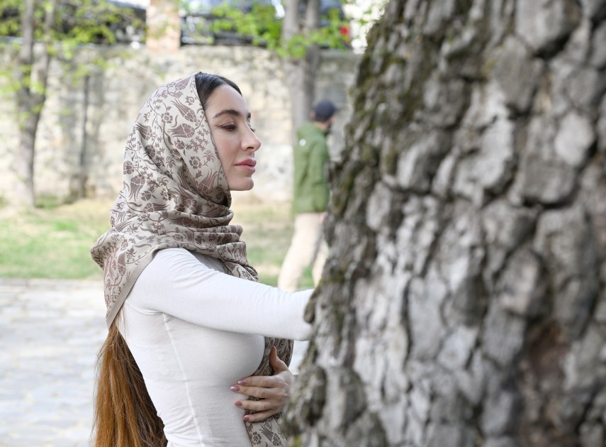 Leyla və Arzu Əliyevalar Xan məscidini ziyarət ediblər - Şəkil 3