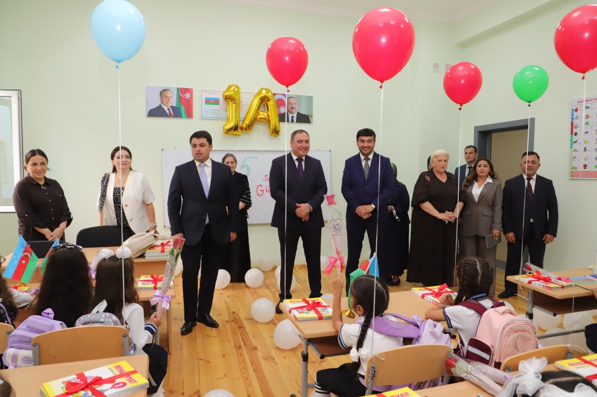 Neftçalada Bilik Günü qeyd olunub, yeni məktəb binası istifadəyə verilib - Şəkil 2